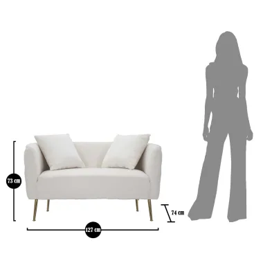 Dywaneto Bukareszt Krem 127x74x73 cm